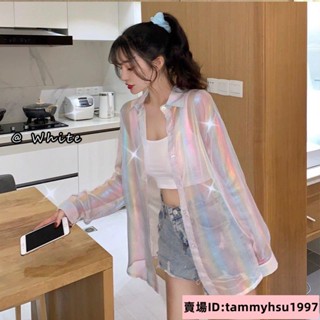 優品✨夏季 2021年新款 韓版 洋氣中長款人魚姬襯衫女設計感防曬衫襯衣外套✨低價