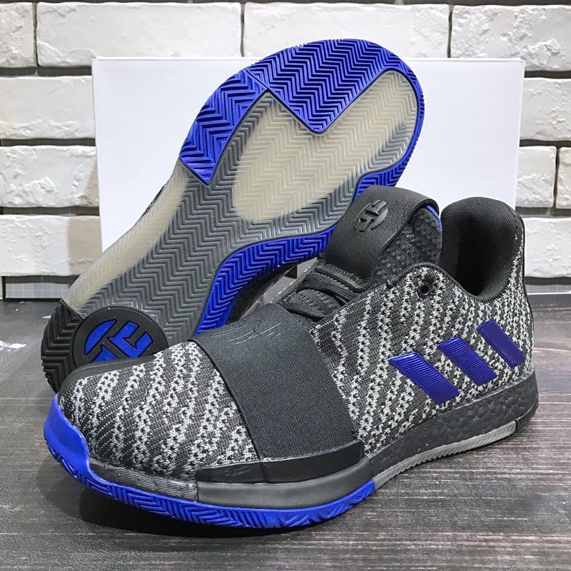 ADIDAS HARDEN VOL.3減震低筒籃球鞋 愛迪達哈登3代防滑運動鞋黑藍色BOOST EE3957