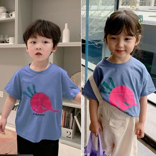 ✨HELLOBABY童裝店✨兒童衣服 純棉網紅童裝男女童短袖T恤夏裝新款寬松小孩洋氣薄時尚上衣 百搭衣服