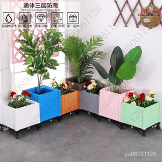 【花箱】【免運】【防腐木】防腐木花箱庭院陽臺花盆室外長方形戶外特大種植箱傢庭蔬菜種菜盆