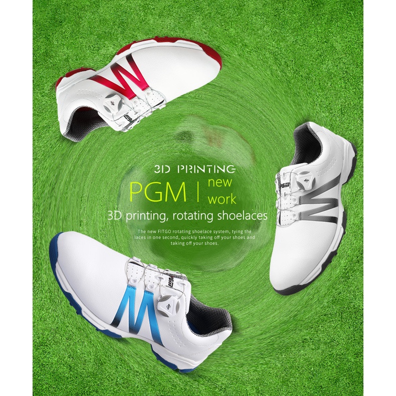 【PGM】高爾夫球鞋男防水運動鞋旋鈕鞋帶防側滑專利男鞋golf鞋子 XZ101HCXJW