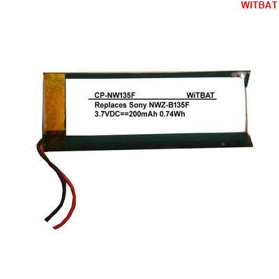 WITBAT適用索尼NWZ-B135F, NWZ-B152, NWZ-B172F MP3電池🎀