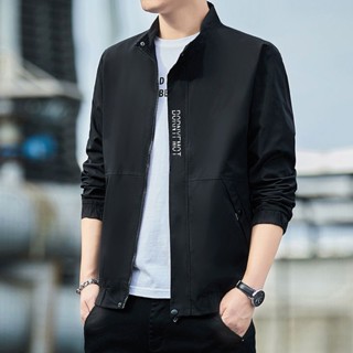 小楊哥推薦 2022春秋新款男士立領夾克衫韓版潮流風衣外套男短款休閑褂子外衣