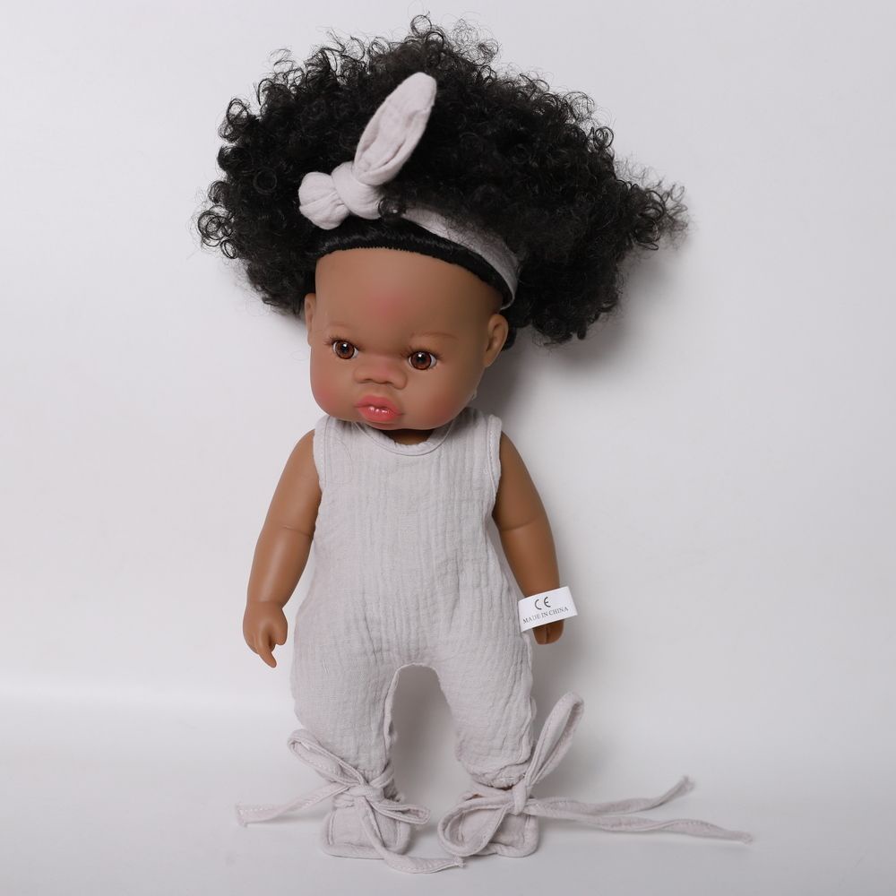 【免運】娃娃/非洲黑人仿真洋娃娃全搪膠女生玩具女孩子玩具兒童玩具換裝玩具