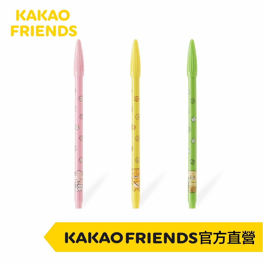 KAKAO FRIENDS 萊恩原子筆 春植原子筆 原子筆 文具 Monami 原子筆組3入