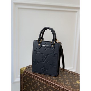 二手Louis Vuitton LV Petit Sac Plat Tote M80478黑花