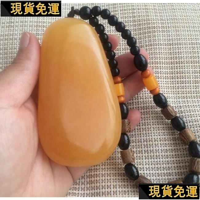 台灣出貨精品熱賣天然玉石米黃籽玉原石頭手把件 纏絲玉黃龍裸石 收藏品送男士禮物