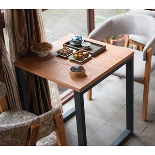 北歐簡約客廳家用茶幾美式鄉村西餐廳咖啡廳餐桌椅實木鐵藝小方桌