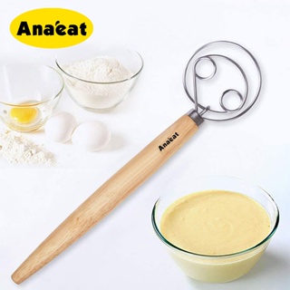 1pc Stainless Steel Double Eye Dough Whisk Baking Pastry Mix