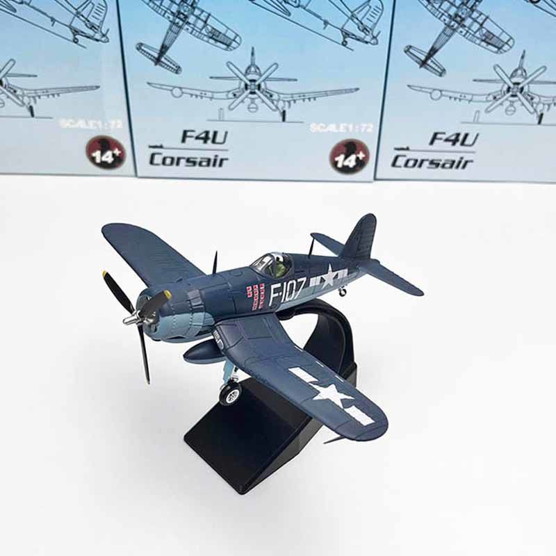 戰機模型 AMER 1/72 二戰美軍F4U-1海盜式軍事戰斗機飛機模型合金仿真收藏 客機 合金 飛機模型 飛機玩具