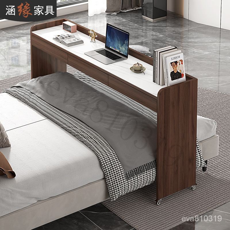 破損補發 可開發票 可移動臥室巖闆電腦桌小型傢用床上書桌現代簡約跨床桌懶人桌子 43PT