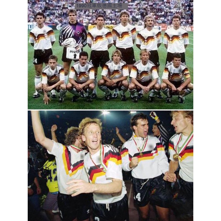 1990年 德國隊 足球服 球衣 套裝 男 18號 克林斯曼 復古 世界盃 成人 訓練服