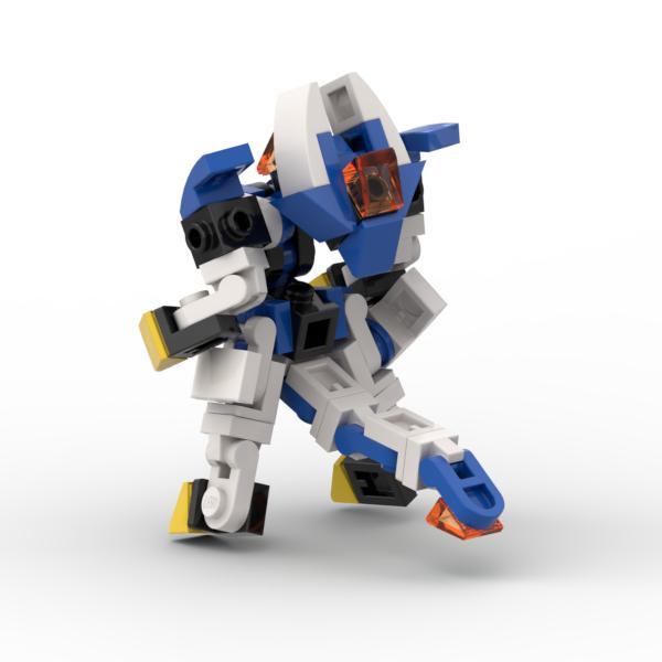 【閃電戰狼-直接變形機器人】機甲MOC積木小型迷你外骨骼拼裝玩具