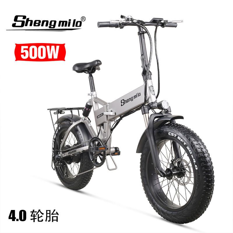 【特價優惠】電動助力自行車20寸48V沙灘車折疊雪地車鋰電池4.0胎代步山地單車