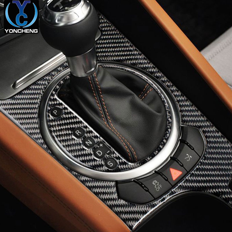 AUDI 奧迪TT TTS改裝R8 配件碳纖維內飾 中控臺排擋面板檔把裝飾貼