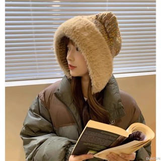 【臺灣出貨】韓版可愛冬季帽子女百搭毛球針織毛線帽保暖護耳帽防寒保暖帽 雪帽 保暖帽 帽子女 毛帽