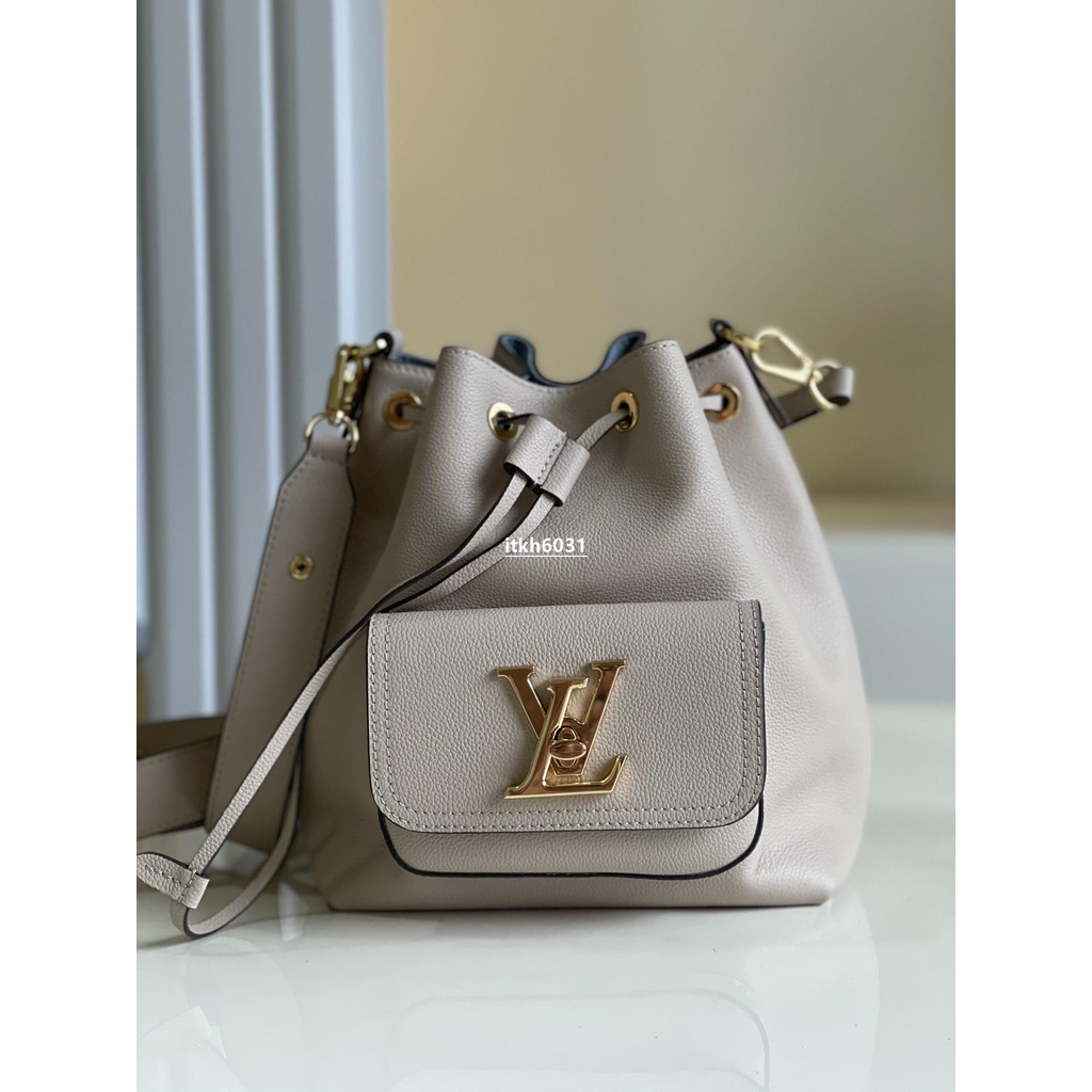 二手Louis Vuitton LV Lockme Bucket水桶包 M57688 象灰色