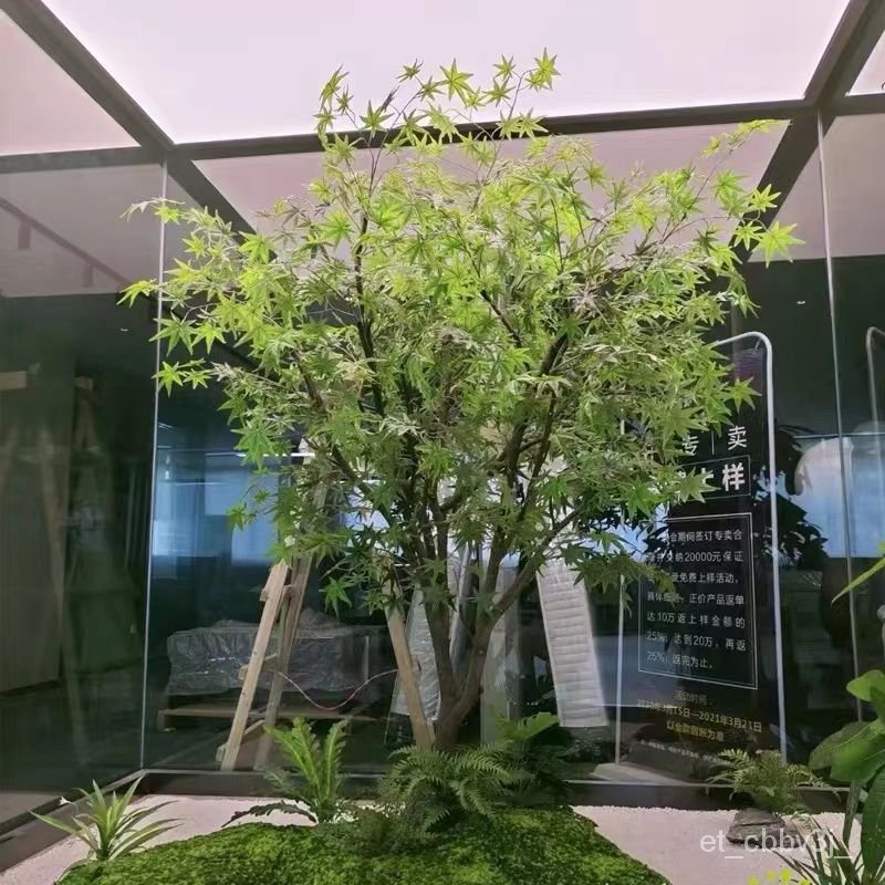 仿真綠楓樹鷄爪槭日式庭院枯山水造景觀紅楓假樹櫥窗擺件室內裝飾