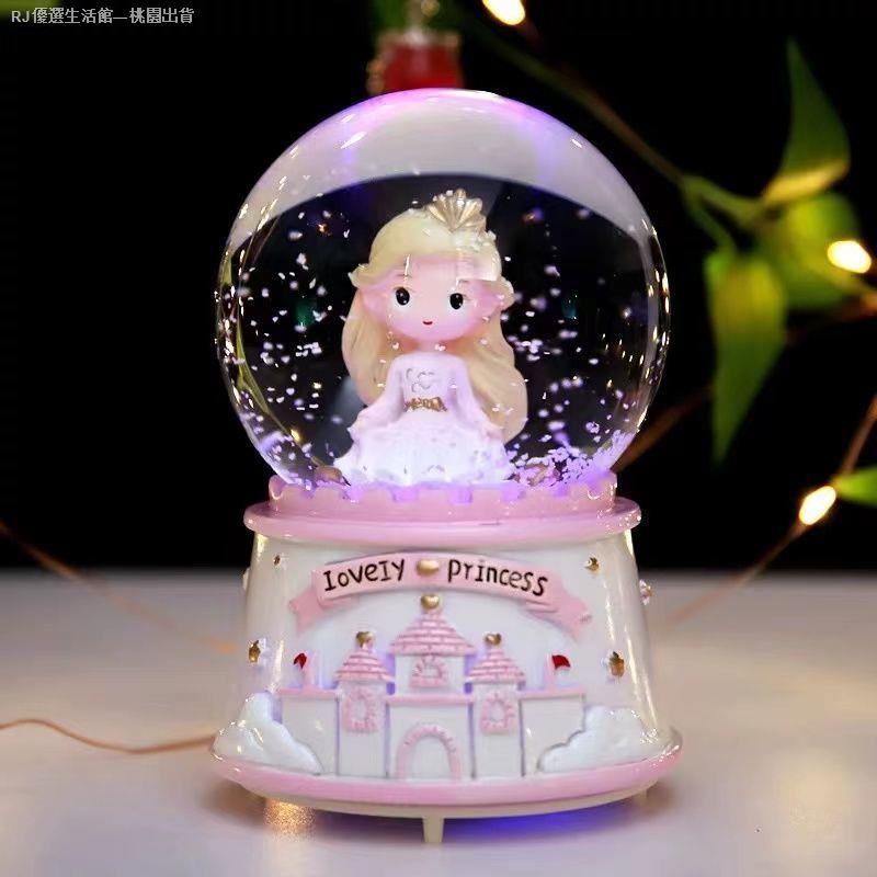 圣誕節水晶球音樂盒飄雪花創意禮物送孩子兒童男生女朋友閨蜜老師
