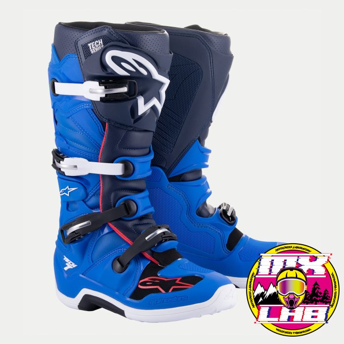 𝕸滑胎實驗室𝖃 Alpinestars® Tech 7 藍/海軍藍/紅 車靴 越野靴 防摔 越野 滑胎 林道