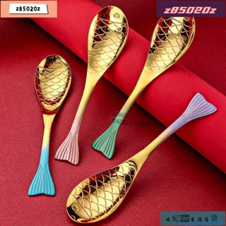 世紀👑🔥台灣熱賣🔥 不銹鋼勺子304家用喝湯勺 金色高顏值創意湯勺吃飯勺可愛湯匙調羹 A2eR