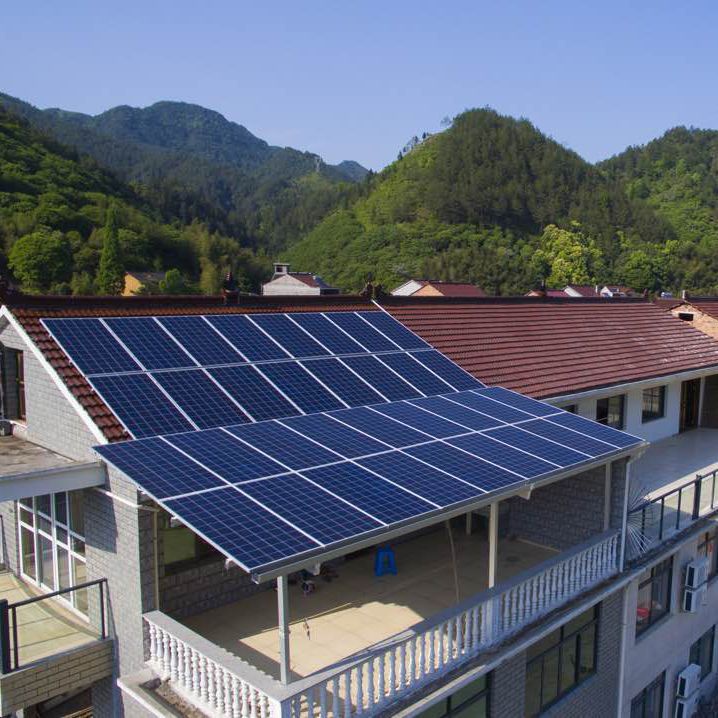 {臺灣專供}太陽能發電機系統大型家用220v電池板5000w全套光伏發電系統