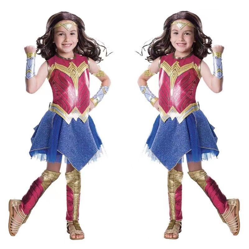 神奇女俠服裝萬聖節兒童cosplay動漫服飾神力女超人 Wonder Woman