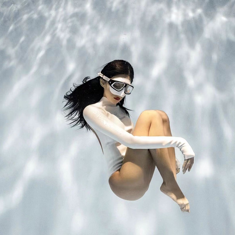 NEW-▪✱BestDive SaveOcean自由潛濕衣女 2MM白色超彈露背比基尼 潛水服