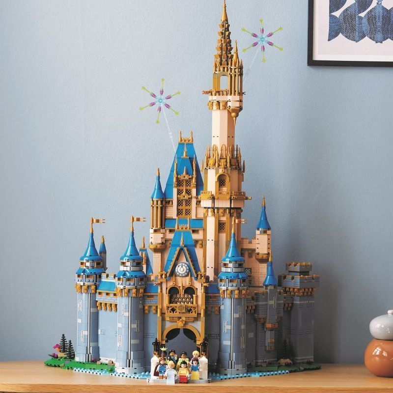 【新款】大型積木 城堡積木 益智積木 兼容樂高43222灰姑娘迪士尼城堡系列高難度建筑拼裝積木女孩玩具
