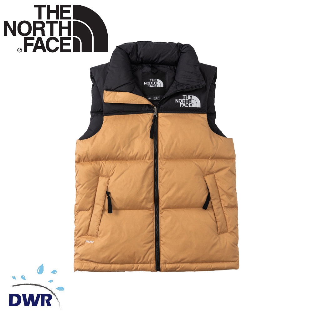 【The North Face 男 ICON 700FP 防潑水鵝絨保暖背心(美版)《杏仁奶油》】3JQQ/連帽羽絨背心