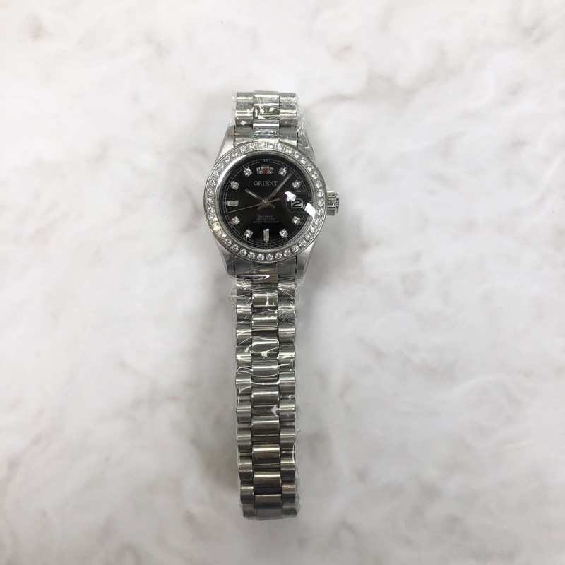 ORIENT東方錶 女 黑鑽面時尚 機械腕錶 (SE71F17S)