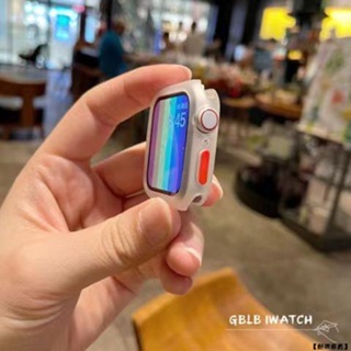 矽膠半包蘋果錶殼 適用 apple watch 蘋果手錶 iwatch SE 1-6代通用 軟殼邊框 蘋果手錶保護套