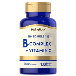 【Piping Rock】免運 B-complex + Vitamin C 維他命B群+C 緩釋型 100顆
