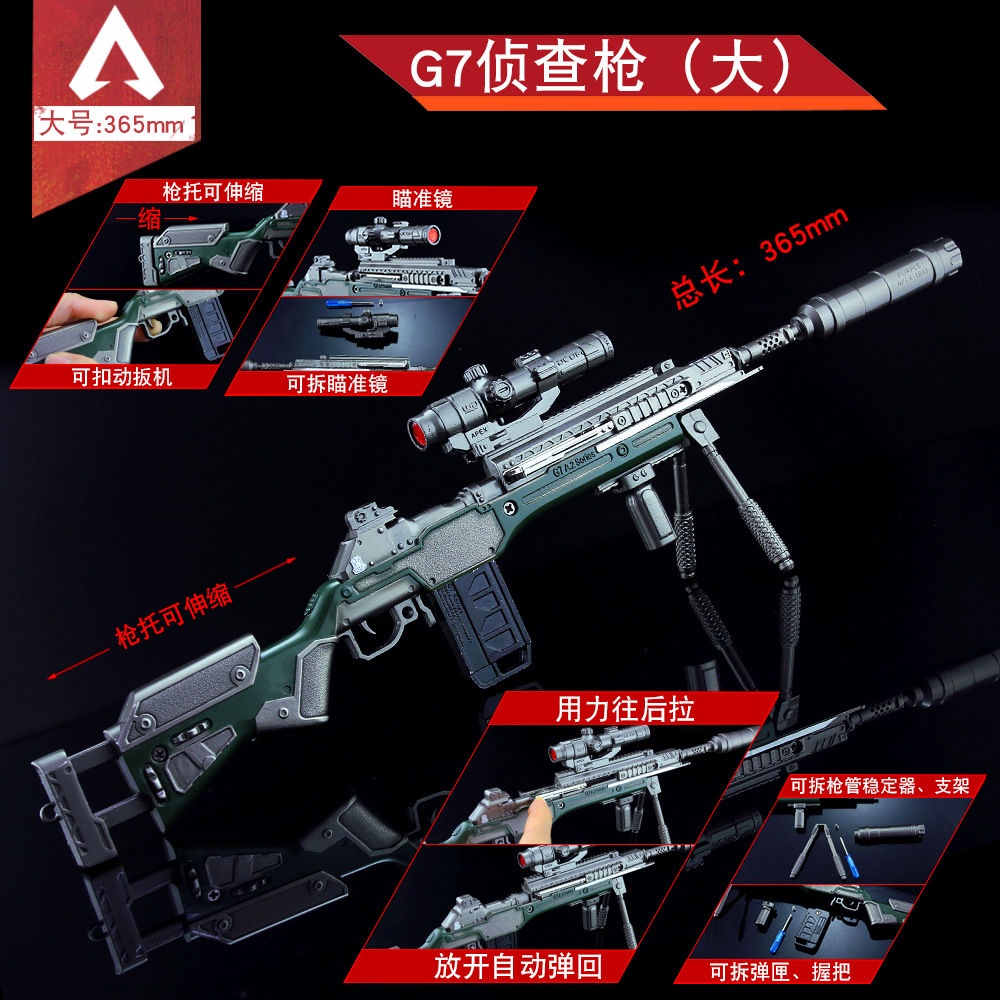 APEX英雄周邊 機器人G7突擊步槍全金屬工藝品擺件模型玩具槍&lt;=無級=&gt;