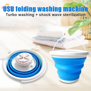 Mini Foldable USB Bucket Turbo Washing Machine Portable Auto