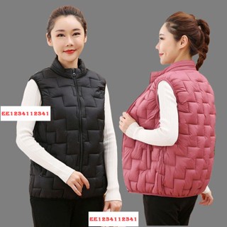 免運限時特價FGK羽絨棉馬甲女秋冬新款立領坎肩媽媽加厚保暖背心大碼新款馬甲CPWFGK
