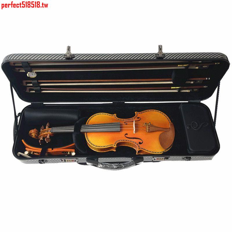 熱賣*優選*碳纖維44小提琴盒小提琴琴盒背包雙肩帶譜袋密碼鎖抗壓航空托運