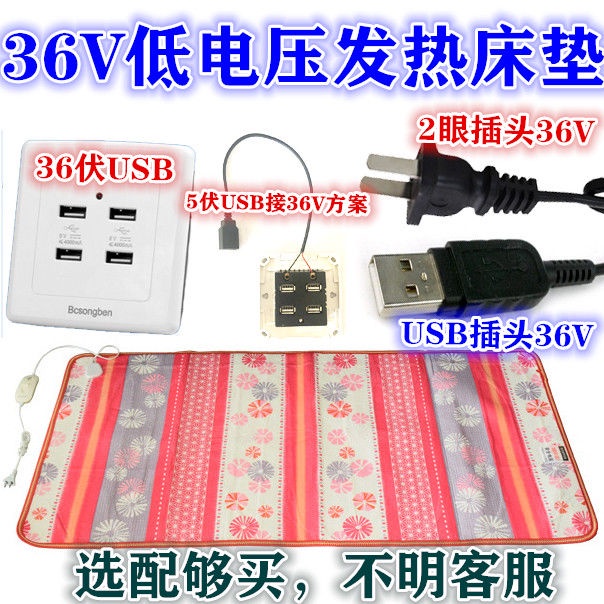 低壓 電熱毯 水I星低壓電壓12V24V36V220V5伏USB低電壓電熱毯USB車載48V60V電