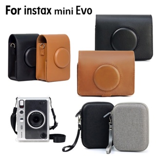 錢記-適用於拍立得 富士Fujifilm Instax Mini Evo 相機包 Pu 皮革/水晶/Eva可選配件