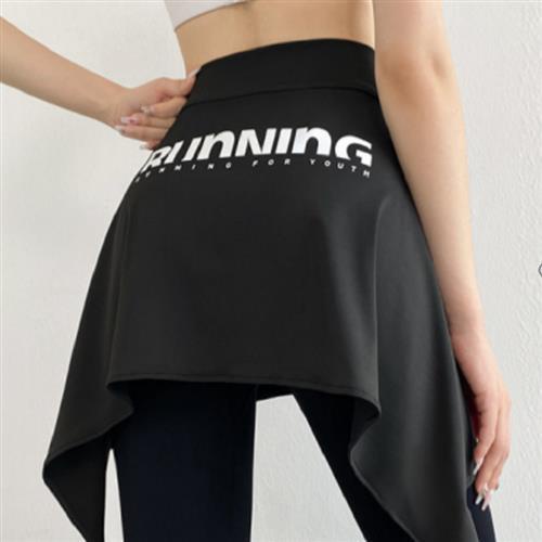 夏季新款防走光跑步健身裙遮尷尬區圍裙運動打底裙一片式裙遮臀系