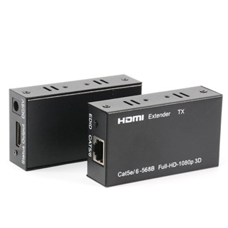 HDMI 訊號延長器 1對2個 HDMI 轉 RJ45 網路線 監視器 1080p 配 USB 線 需自備5V-2A電源