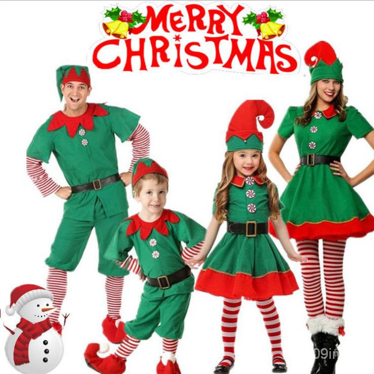 聖誕節 男童女童演出 套裝 聖誕節 傢庭親子裝聖誕夜狂歡派對COS套裝 KEMN