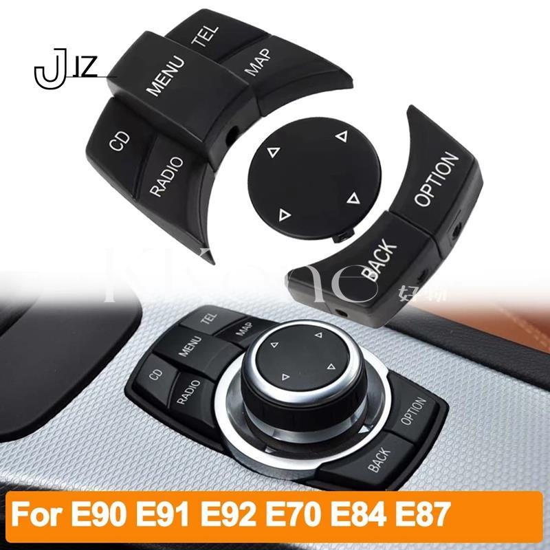 ◤KKone◢內飾汽車ic IDrive多媒體按鈕菜單按鈕適用於寶馬X1 X5 X6 E系列E87 E90 E91 E9