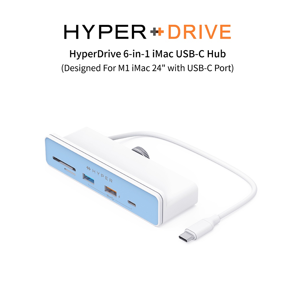 Hub HyperDrive 6-in-1 iMac USB C Hub type C 連接阜 讀卡機