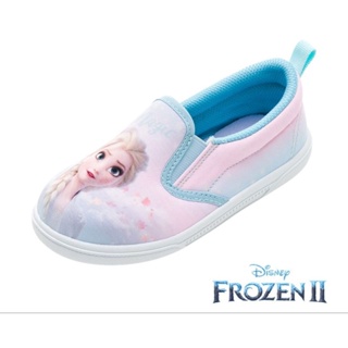 Disney 迪士尼 冰雪奇緣 台灣製造 SGS安全認證 抗菌防臭 輕量透氣 女童至尊鞋 懶人鞋-粉藍FNKP37216