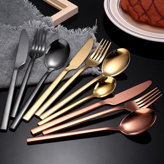 Stainless steel western cutlery knife, fork and steak knife