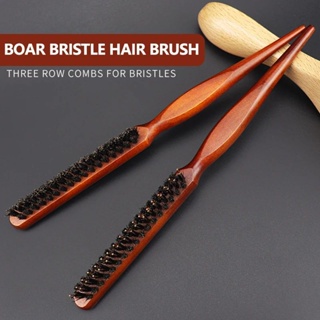 Professional Salon Natural Boar Bristle Hairs Teasing Brush