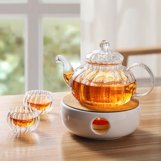 茶道 光一 玻璃花茶壺 蠟燭加熱 新款 下午茶茶具 水果茶壺 套裝 養生壺 煮茶器 玻璃茶壺 下午茶器具