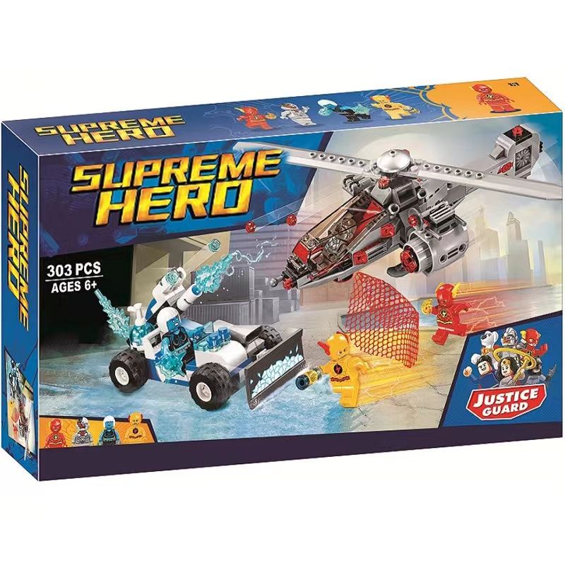 絕版10844英雄 系列 兼容樂高 76098速力冰凍追擊戰車拼裝 積木 玩具