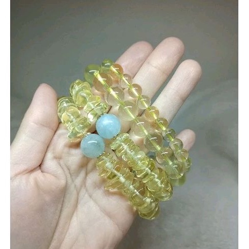 《SHIN》檸檬黃水晶 透體 黃水晶 手環/手串/手珠/手鍊 水晶 水晶批發